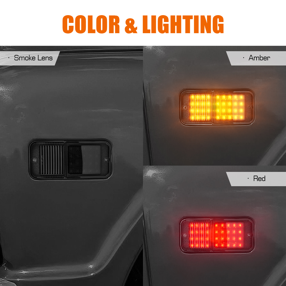 1968-1972 Chevrolet C10 / GMC C15 C25 C35 LED Bumper Side Marker Lights - image 2