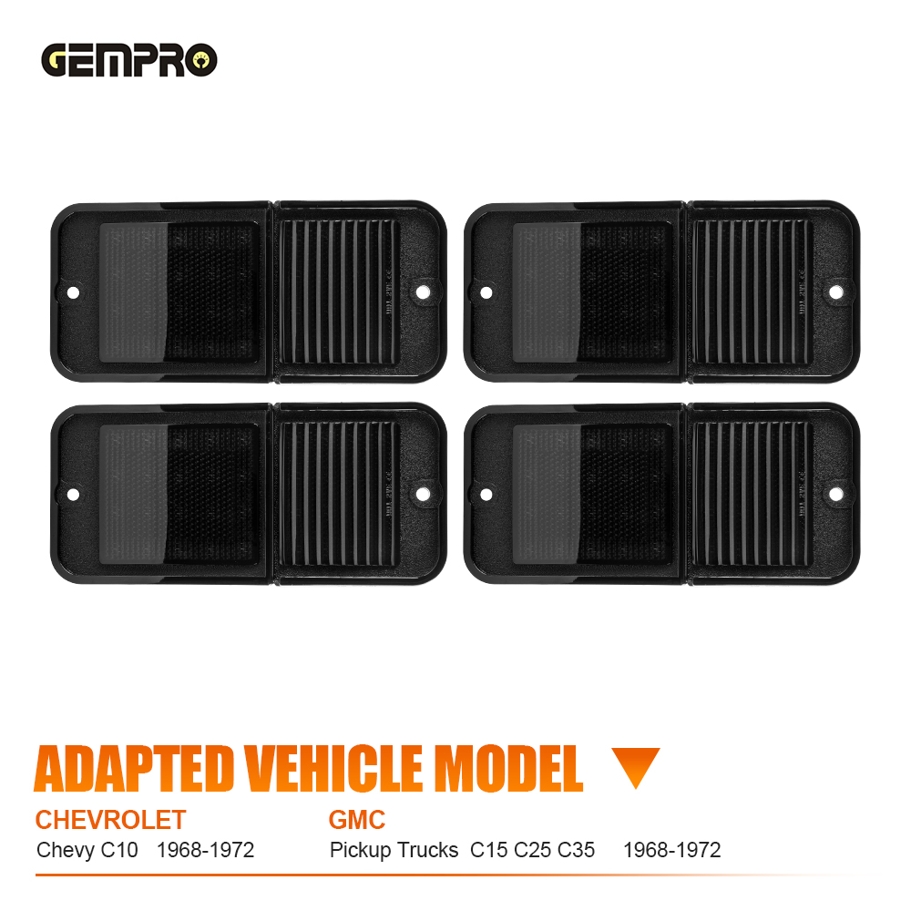 1968-1972 Chevrolet C10 / GMC C15 C25 C35 LED Bumper Side Marker Lights - image 3