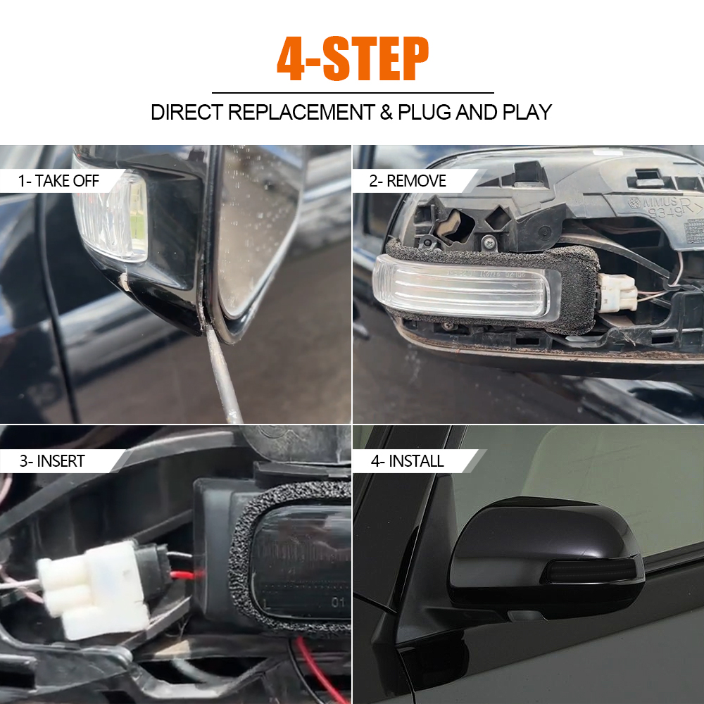 2PCS USA Warehouse for Toyota Sienta Porte Ractis BB Passo Sette 2003-2016 Amber Plug and Play Wing Mirror Blinker Light - image 2