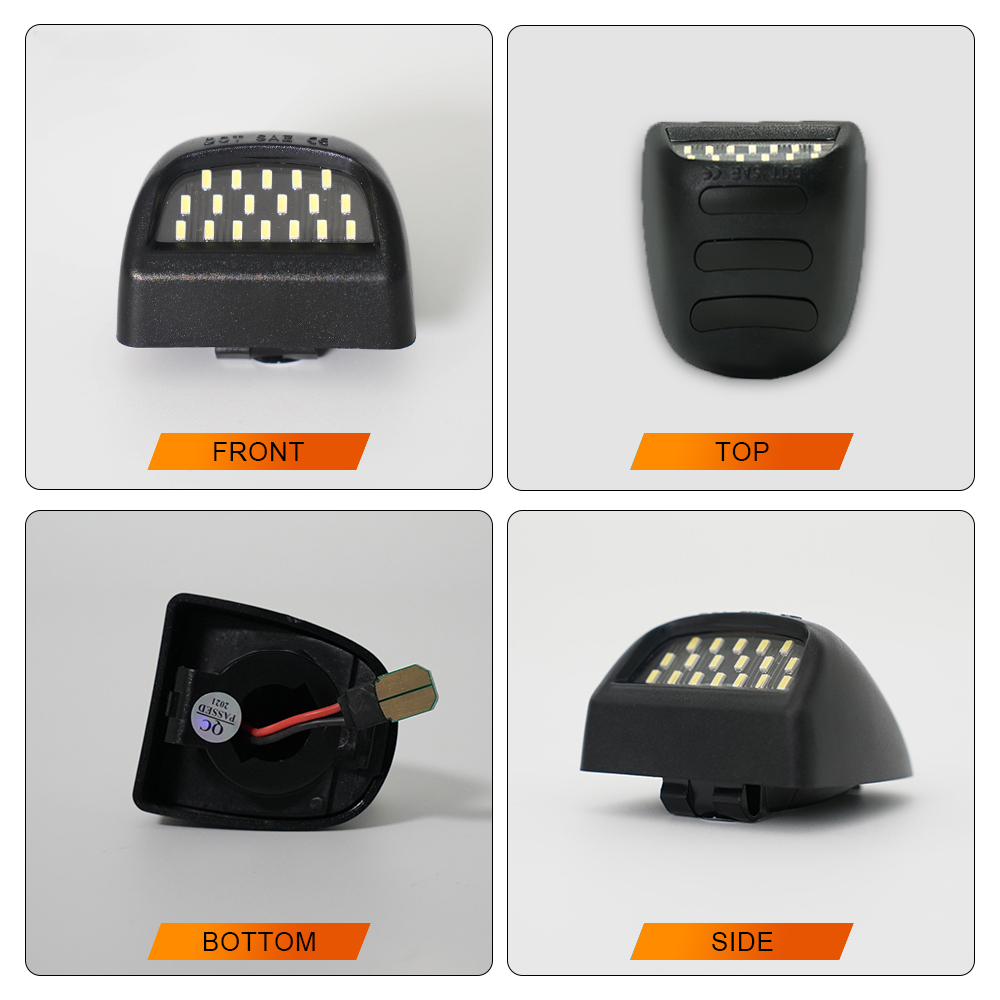 Direct Fit White Red Rear Lamp Led Number Plate Light Smoked Finish for Chevrolet Silverado Avalanche GMC Sierra - image 2