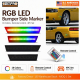 Multi Color RGB Side Marker for Dodge Challenger 2008 2014 Charger 2011 2014 Remote Control Smoked Bumper Indicator - image 1