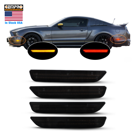 Plug-and-Play Car Bumper Accessories LED Side Marker Lights for Ford Mustang 2010-2014 - image 1