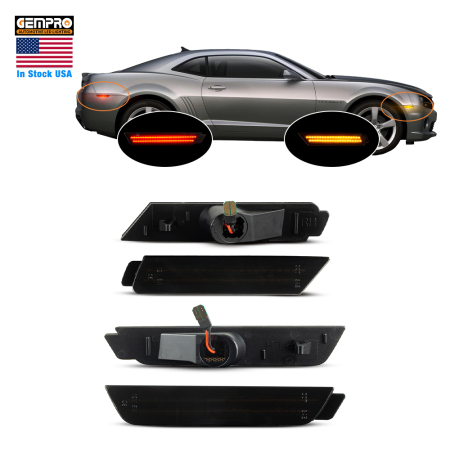 Plug-and-Play Car LED Front Rear Side Marker Light for Chevrolet Camaro 2010-2015 Bumper Light - image 1