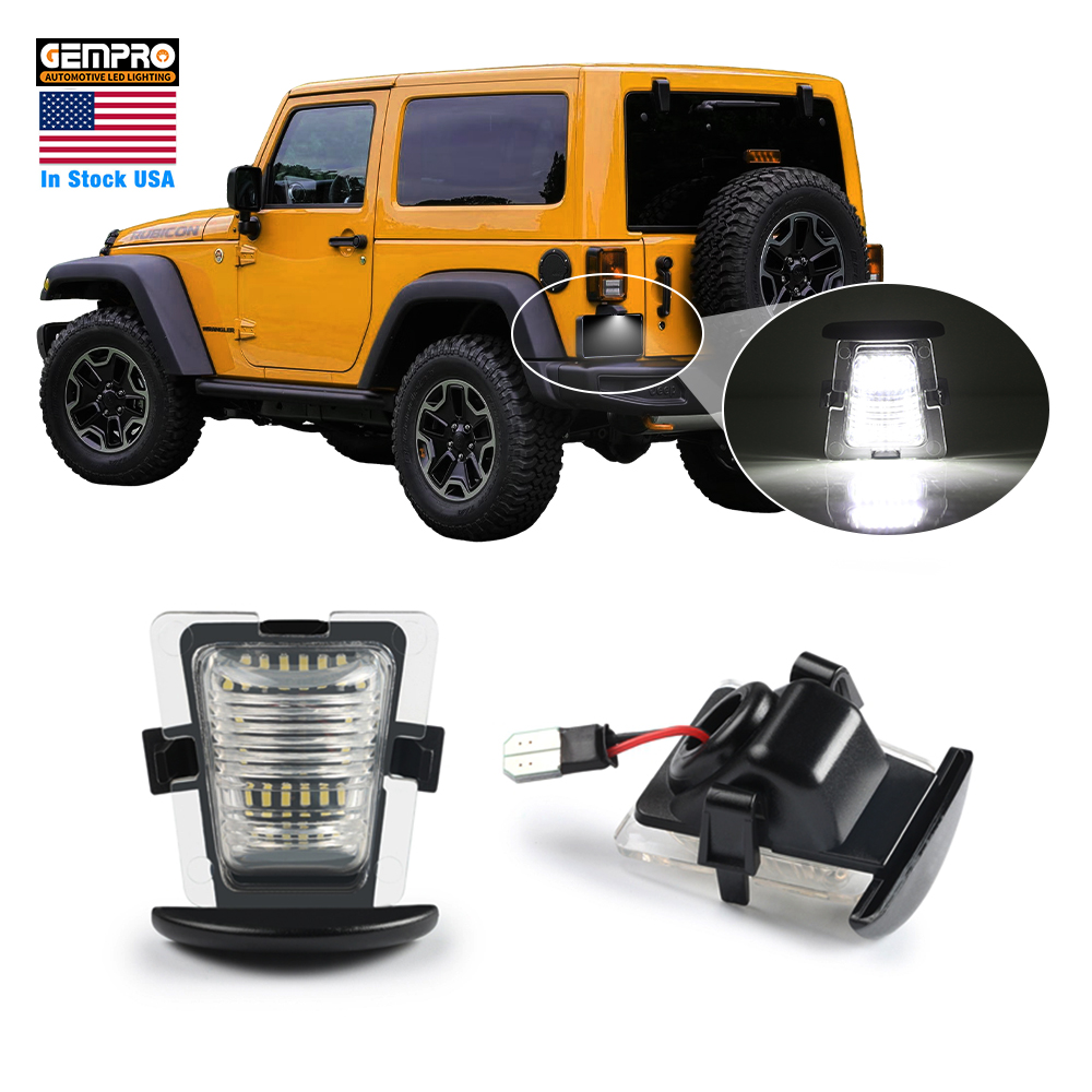 Plug-and-Play LED License Plate Light for Jeep Wrangler Jk 2007-2018 Car Accessories Light - image 1
