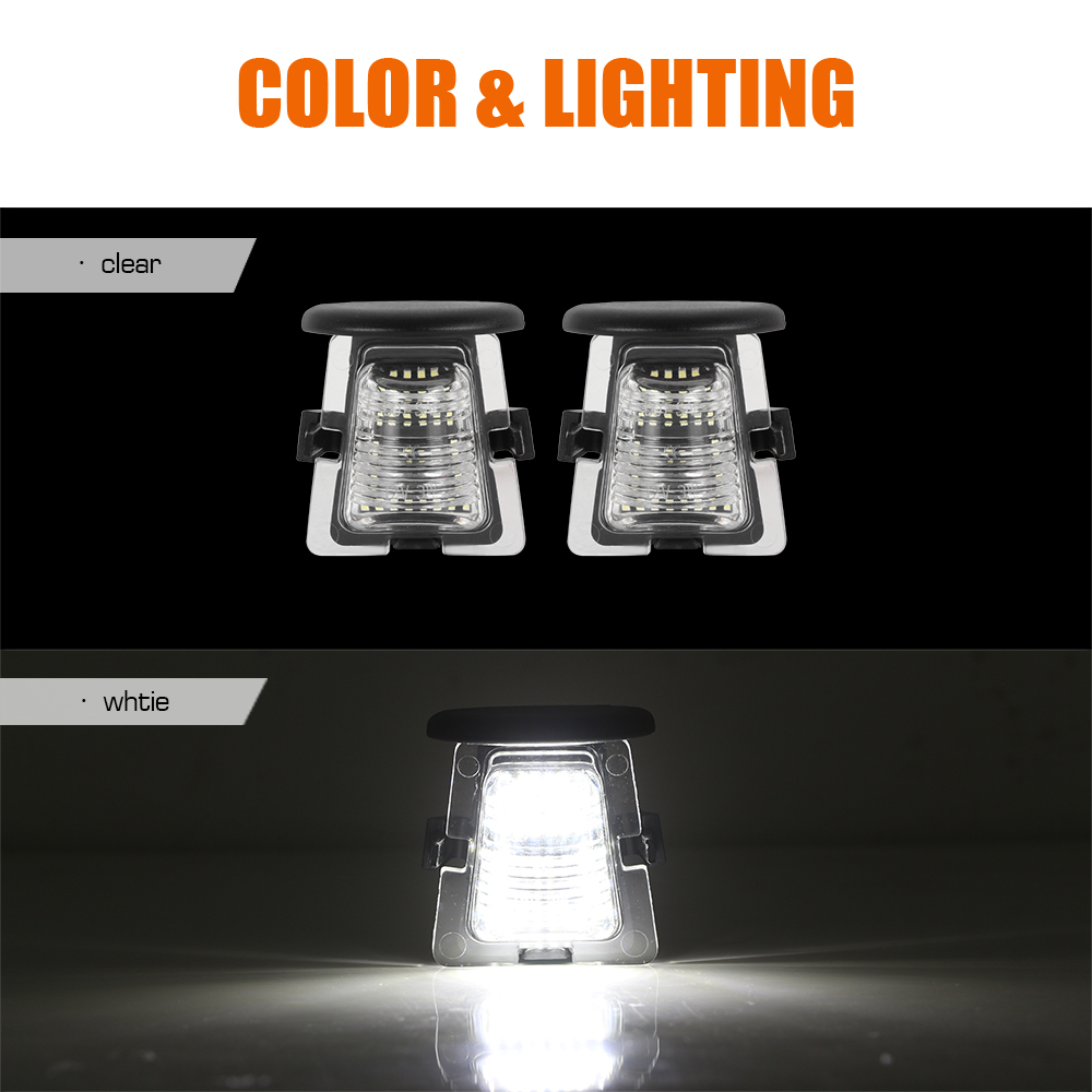 Plug-and-Play LED License Plate Light for Jeep Wrangler Jk 2007-2018 Car Accessories Light - image 3
