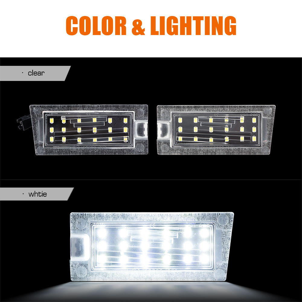 Plug-and-Play LED Registration Plate Light for JEEP CHEROKEE 2014-2018 Rear Number Plate Light - image 2