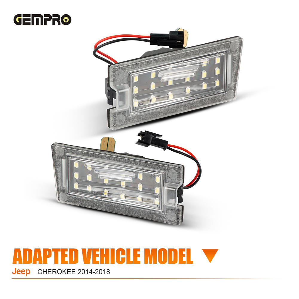Plug-and-Play LED Registration Plate Light for JEEP CHEROKEE 2014-2018 Rear Number Plate Light - image 5