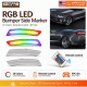 Remote Control RGB LED Side Marker for Cadillac CTS 2014 2021 Clear Lens Front Rear Bumper Light - image 1