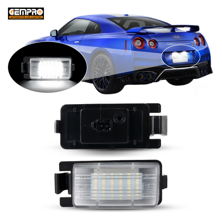 Super Bright LED Number Plate Light for Nissan G35 G37 Q60 Leaf Cube Tail License Plate Light - image 1
