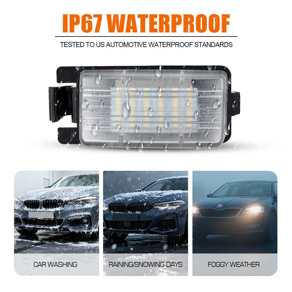 Super Bright LED Number Plate Light for Nissan G35 G37 Q60 Leaf Cube Tail License Plate Light - image 3