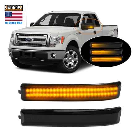 USA in Stock Car Side Mirror Turn Signal Lights for Ford F150/Raptor 2009-2014 Car Accessories Light - image 1