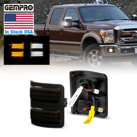 USA in Stock Dynamic Car Mirror Indicator Lights for Ford F-250 F-350 F-450 F-550 SuperDuty 2008-2016 Car Side Mirror Light - image 1