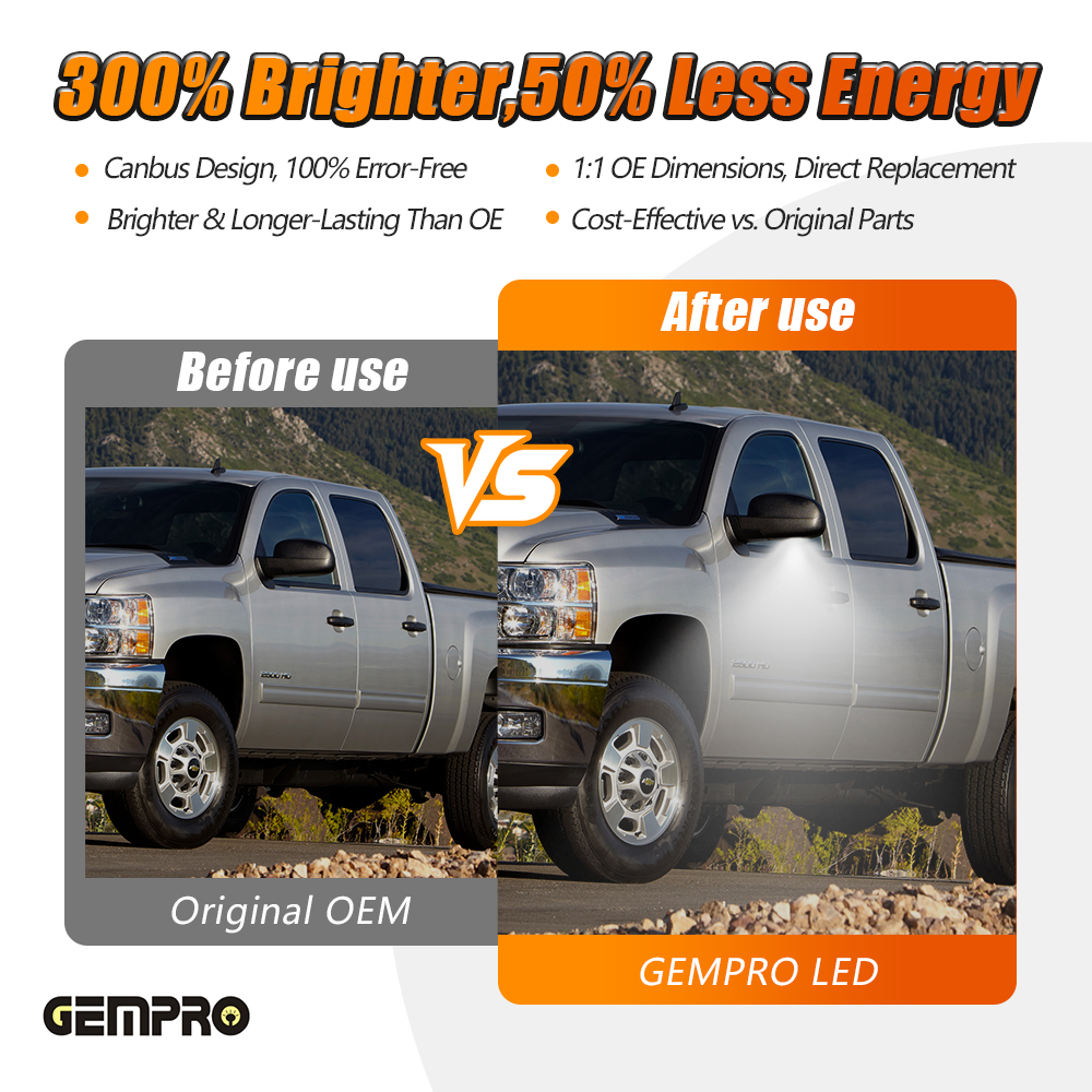 USA in Stock Pickup Truck LED Under Mirror Light for Chevrolet Tahoe 2007-2014 for GMC Yukon 2007-2014 Car Accessories - image 4